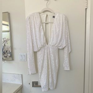 Nookie XS White Sequin Dress